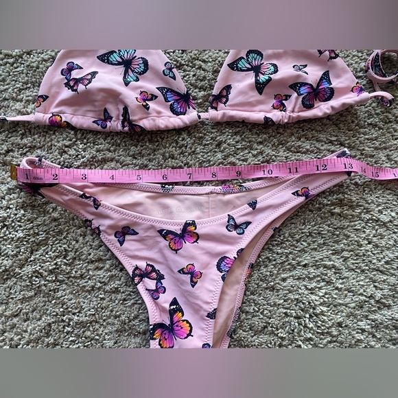 White Fox Pink Butterfly Bikini - Picture 6 of 7